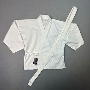 ProForce Karate Gi Martial Arts Uniform Top with White Belt Sz 00‎ White Student